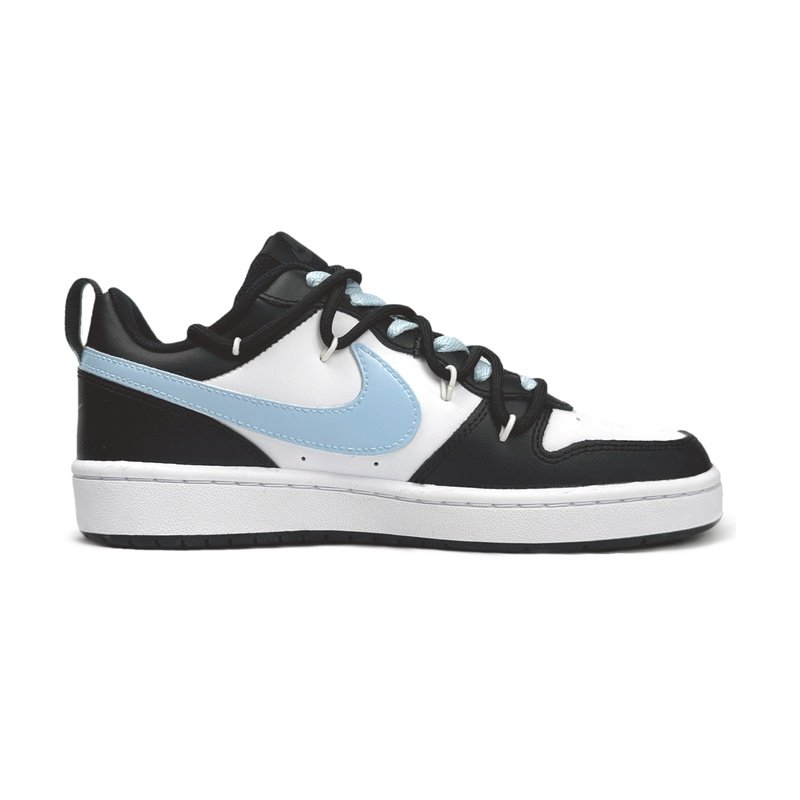Custom Court Shoes Blue White Lucky Post - Image 2