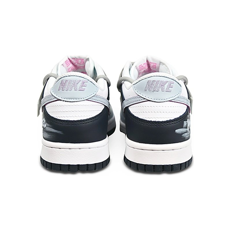 Custom Dunk Shoes Light Blue Black Graffiti Street - Image 4