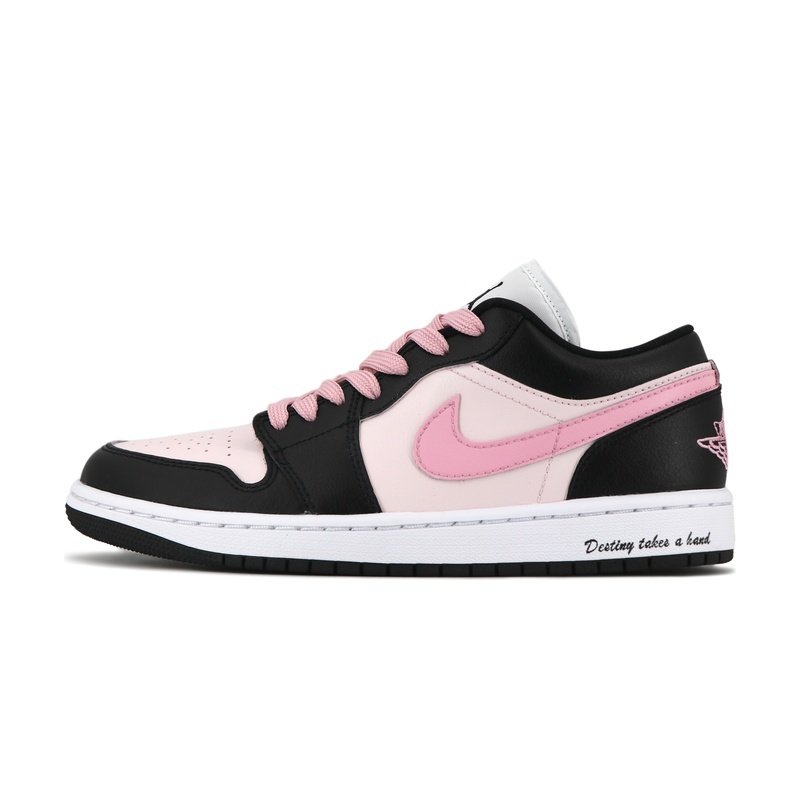 Custom Jordan Shoes Black Pink Misty Wild Cherry